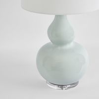 Sutton Light Blue Table Lamp & White Shade