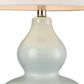 Sutton Light Blue Table Lamp & White Shade