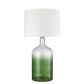 Henley Green Glass Table Lamp & White Shade