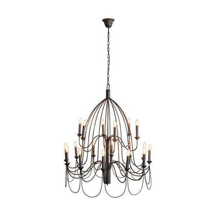 Large Arm Taupe Chandelier