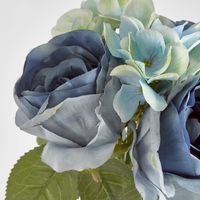 Dusty Blue Rose & Hydrangea Bouquet