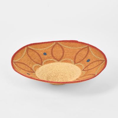 Kera Woven Tray Natural & Red