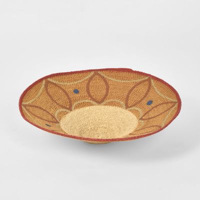 Kera Woven Tray Natural & Red