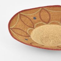 Kera Woven Tray Natural & Red