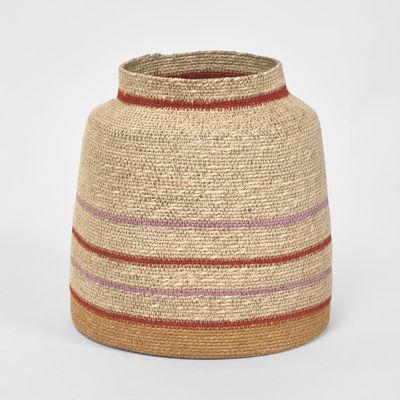 Zora Woven Basket Orange & Red