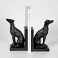 Lino Dog Bookends Black