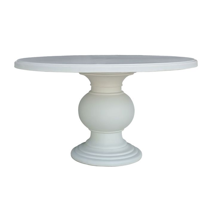 Calabria Round Dining Table White