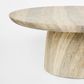 Parisi Round Coffee Table Grey Travertine Look - Outdoor