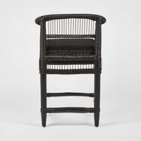 Livingstone Bar Stool Black/Black Cushion - Outdoor Under-Cover