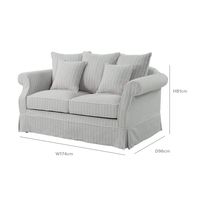 Slip Cover Only - Avalon Hamptons 2 Seat Sofa Cloud Stripe