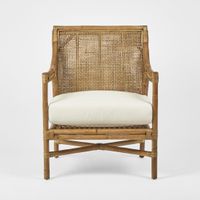 Havana Occasional ArmChair Rattan Cream Cushion