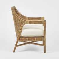 Havana Occasional ArmChair Rattan Cream Cushion