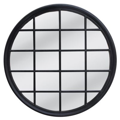 Hamptons Round Mirror 1.2x1.2m Black