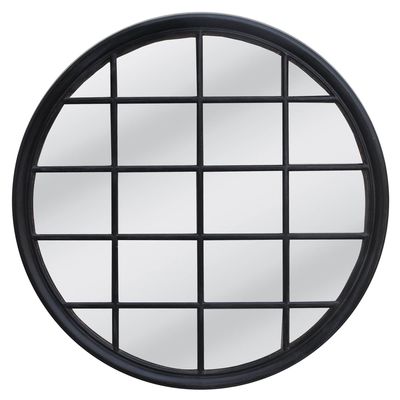 Hamptons Round Mirror 1.2x1.2m Black