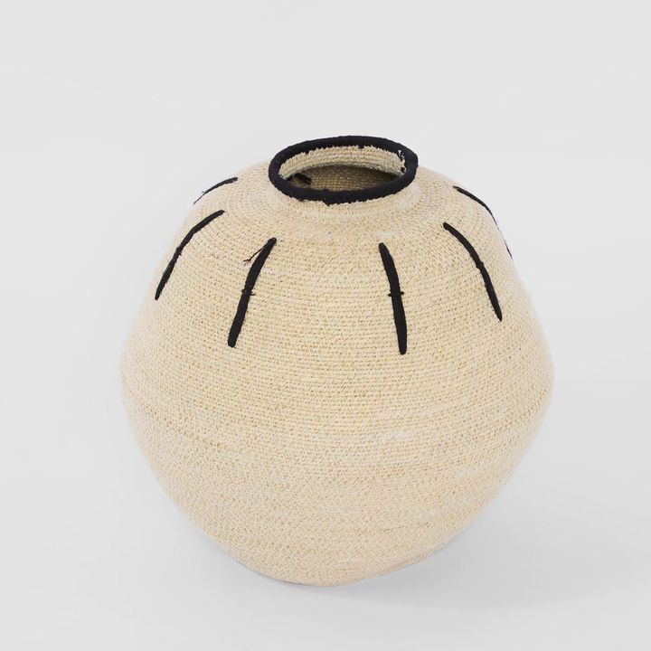 Idalia Woven Basket Natural & Black