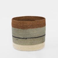 Sereda Woven Basket Green & Rust