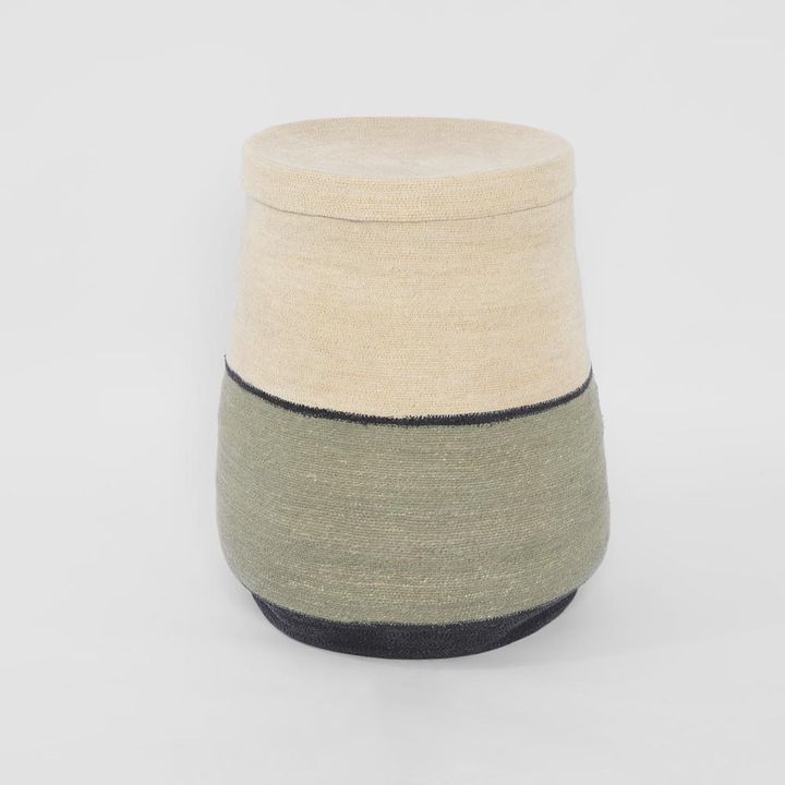Cassis Woven Basket Green