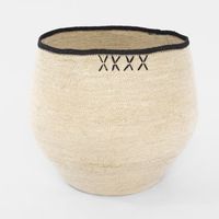 Cross Woven Basket Natural & Black