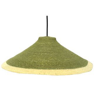 Amira Woven Pendant Shade Small Green & Natural