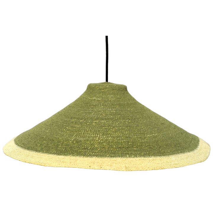 Amira Woven Pendant Shade Small Green & Natural