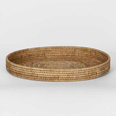 Paume Rattan Oval Tray Natural