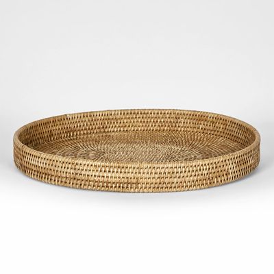 Paume Rattan Oval Tray Natural