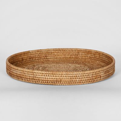 Paume Rattan Oval Tray Natural