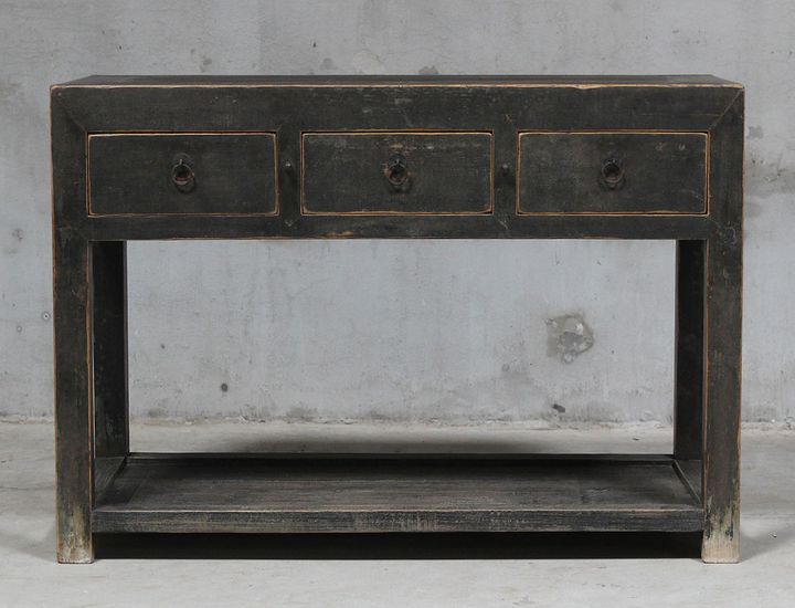 Shanxi Elm Console With 3 Drawers 150 Years Old