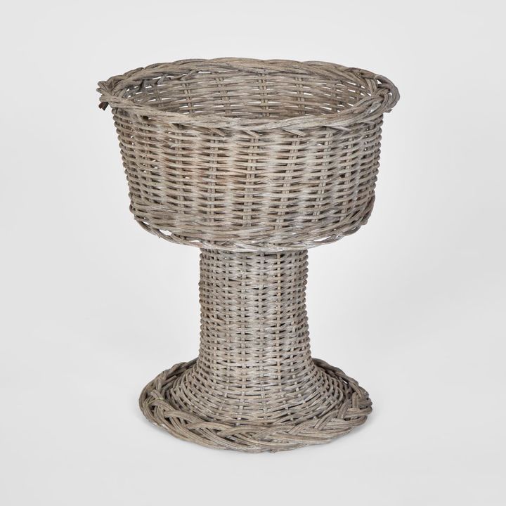 Rattan Basket On Stand