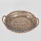 Oval Basket With Glass Dish