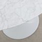 Aurora Round Dining Table Marble White 100cm