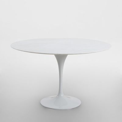 Aurora Round Dining Table Marble White 120cm