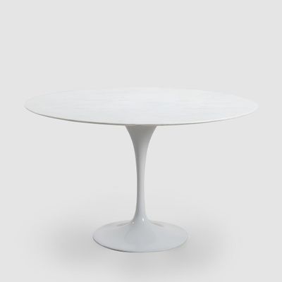 Aurora Round Dining Table Marble White 120cm