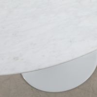 Aurora Round Dining Table Marble White 120cm