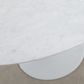 Aurora Round Dining Table Marble White 120cm