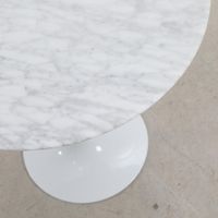 Aurora Round Side Table Marble White