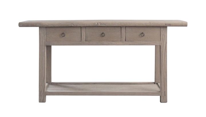 Tianjin Old Elm Wood Console with 3 Drawers