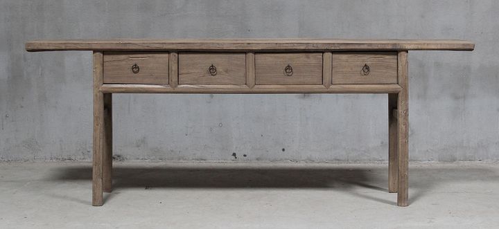 Henan 221cm Table with Drawers 130 Years Old