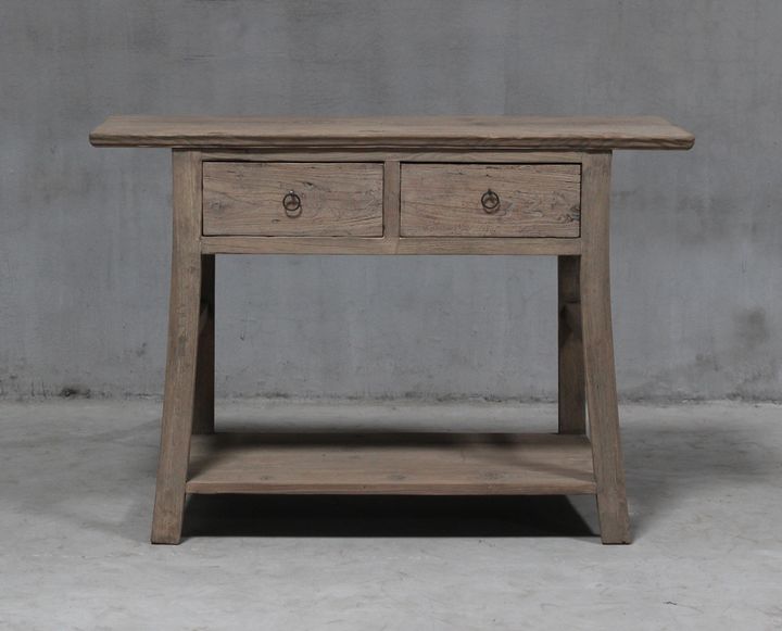 Henan 121cm Table with Drawers 130 Years Old