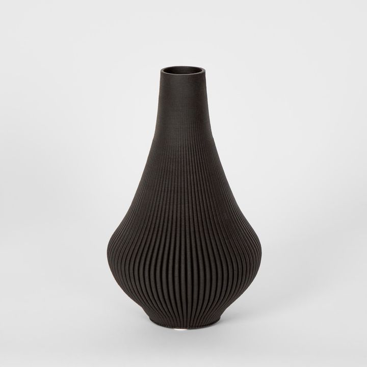 Verne 3D Vase SML Black