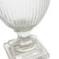 Cello Strip Cut Glass Urn Clear