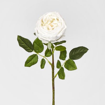 Dianna Real Touch Rose Stem White 60cm