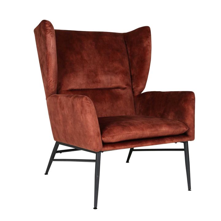 Hemming Wingback Chair Terracotta