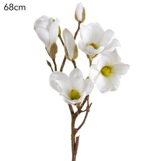 Magnolia Spray 68cm White