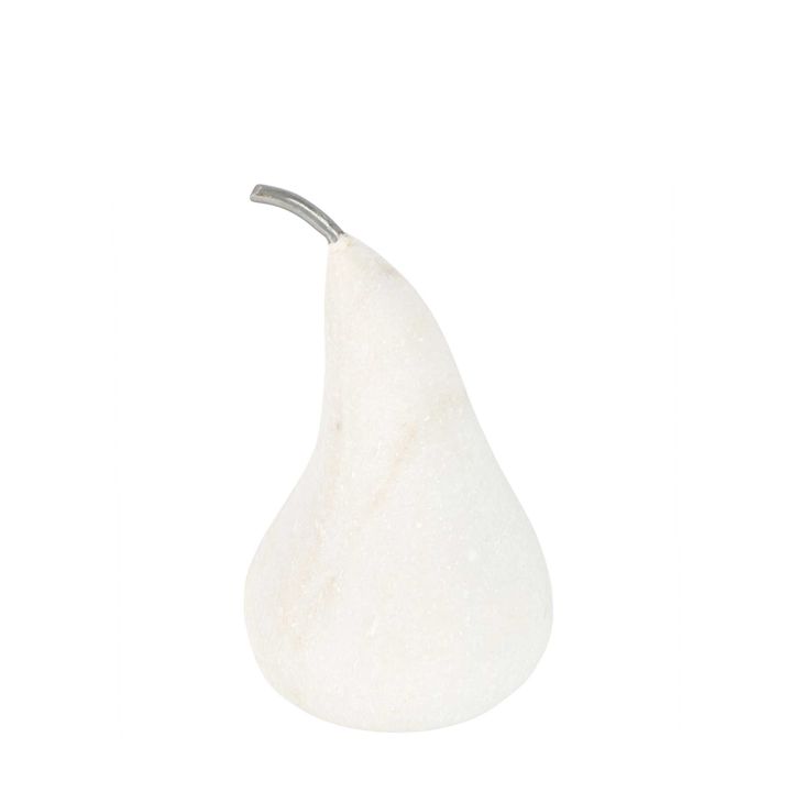 Marble Pear Small White