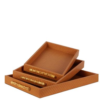 Cashel Tray Set of 3 Tan