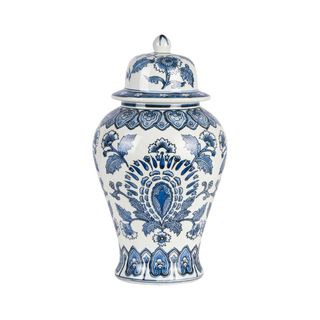 Peacock Porcelain Ginger Jar Small