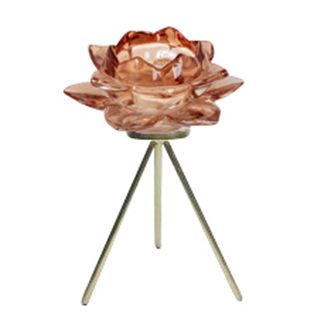 Rose Tealight Holder on Stand Tall Terra