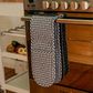 Gingham Double Oven Glove Blueberry