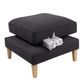 Bondi Hamptons Ottoman Charcoal